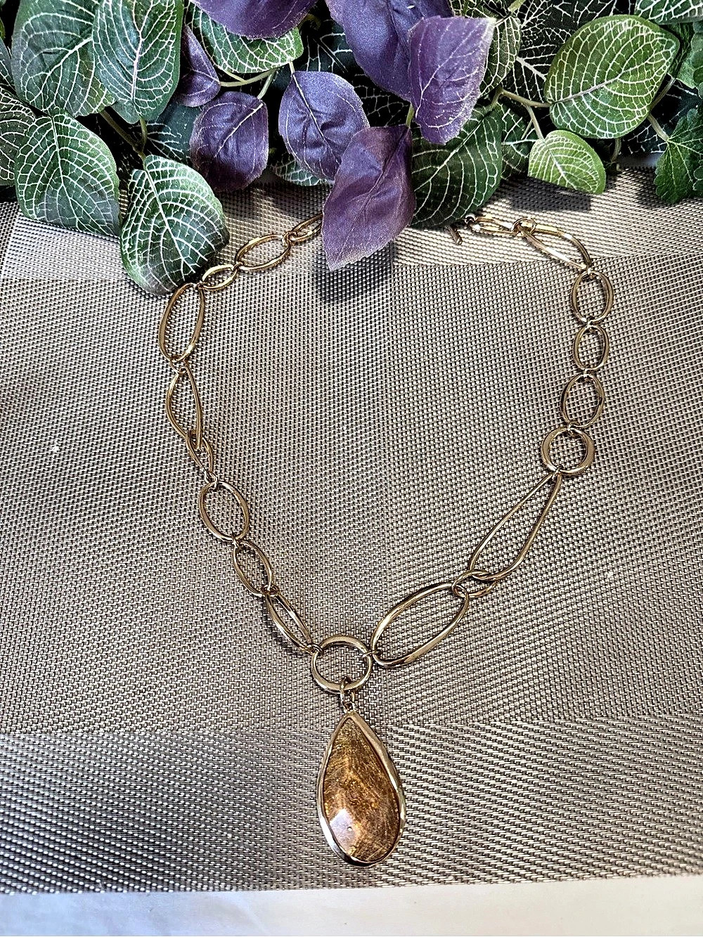 Gold-Tone Pendant Necklace